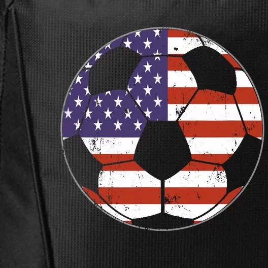 American Flag Soccer Ball City Backpack