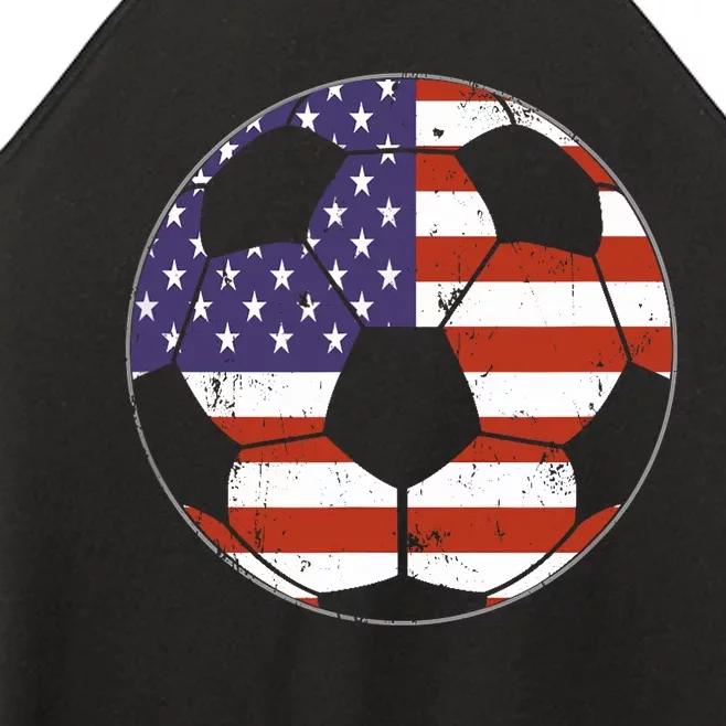 American Flag Soccer Ball Women’s Perfect Tri Rocker Tank