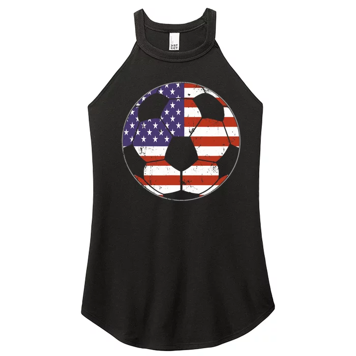 American Flag Soccer Ball Women’s Perfect Tri Rocker Tank