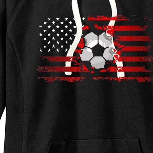 American Flag Soccer Apparel Soccer Women's Fleece Hoodie