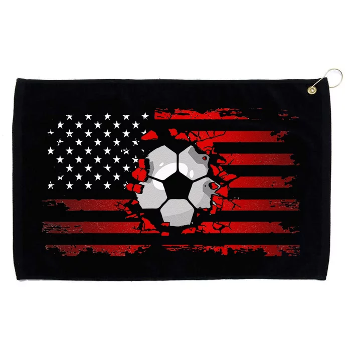 American Flag Soccer Apparel Soccer Grommeted Golf Towel