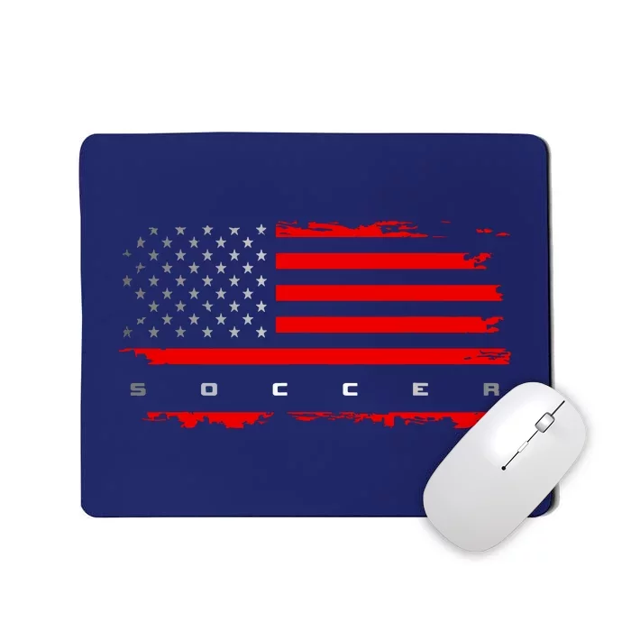 American Flag Soccer Apparel Soccer Mousepad