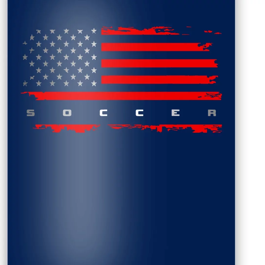 American Flag Soccer Apparel Soccer Poster