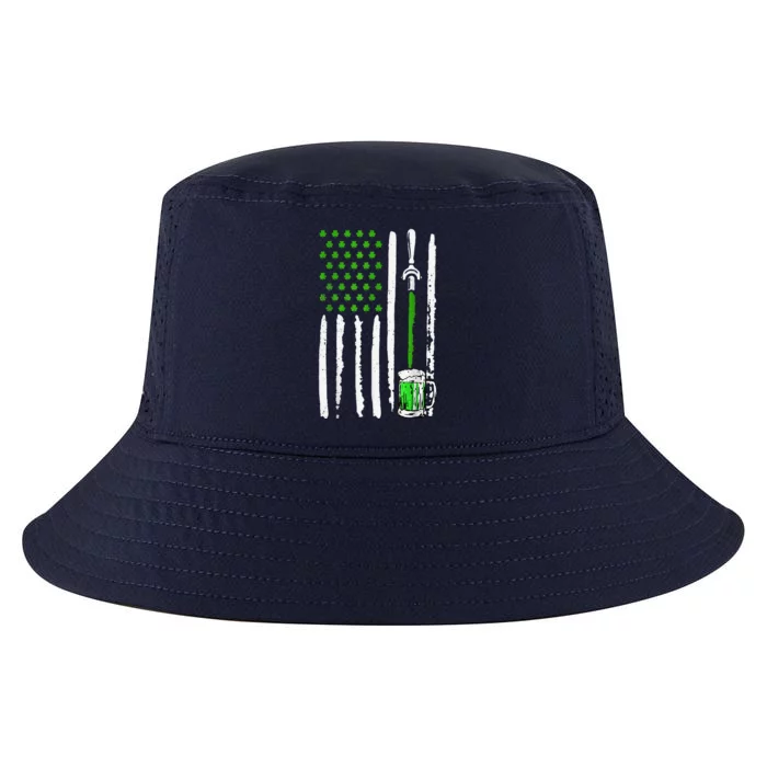 American Flag St Patrick's Day Shamrock Drinking Beer Irish Cool Comfort Performance Bucket Hat