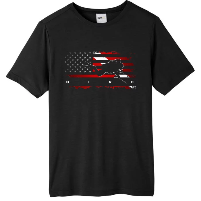 American Flag Scuba Diving Apparel Scuba Diving ChromaSoft Performance T-Shirt