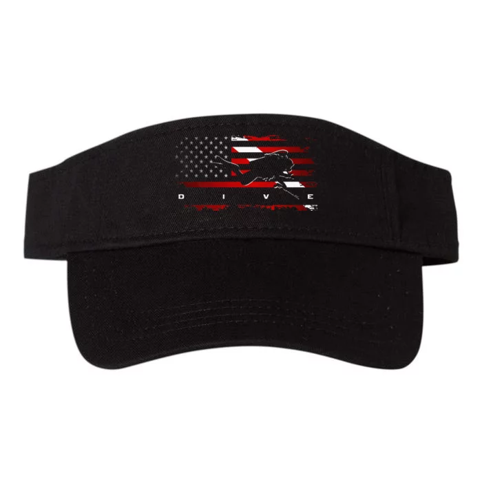 American Flag Scuba Diving Apparel Scuba Diving Valucap Bio-Washed Visor