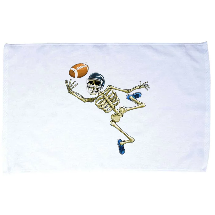 American Football Skeleton Halloween Men Football Fan Microfiber Hand Towel