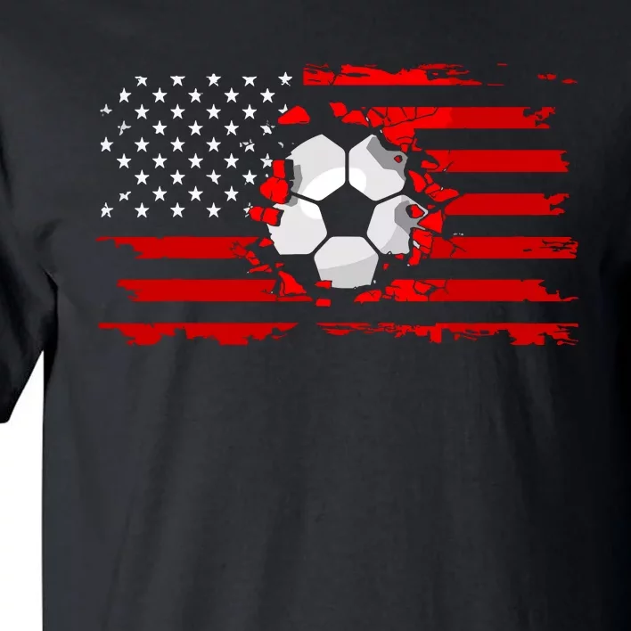 American Flag Soccer Apparel Soccer Tall T-Shirt