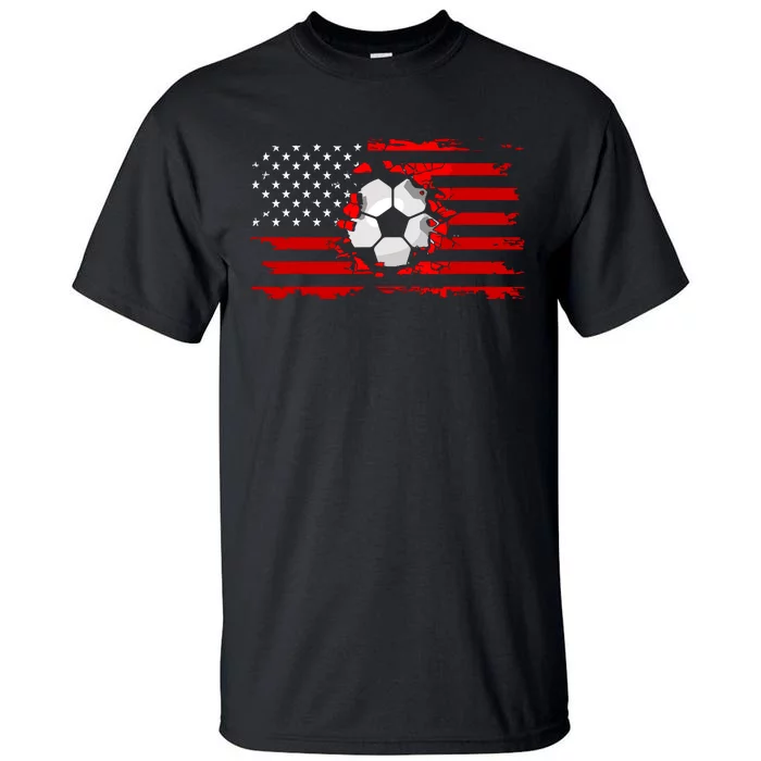 American Flag Soccer Apparel Soccer Tall T-Shirt