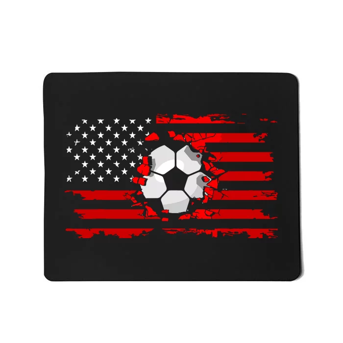 American Flag Soccer Apparel Soccer Mousepad