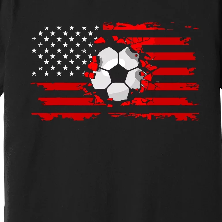 American Flag Soccer Apparel Soccer Premium T-Shirt