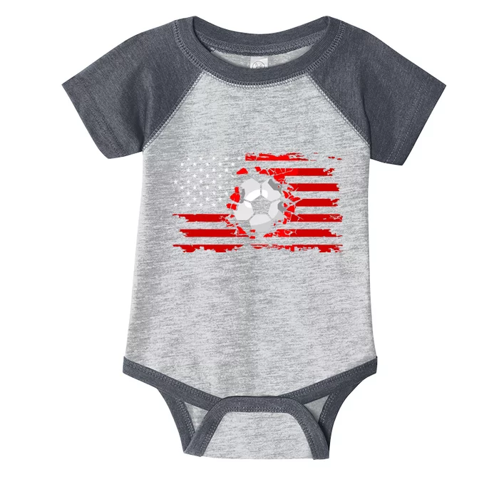 American Flag Soccer Apparel Soccer Infant Baby Jersey Bodysuit