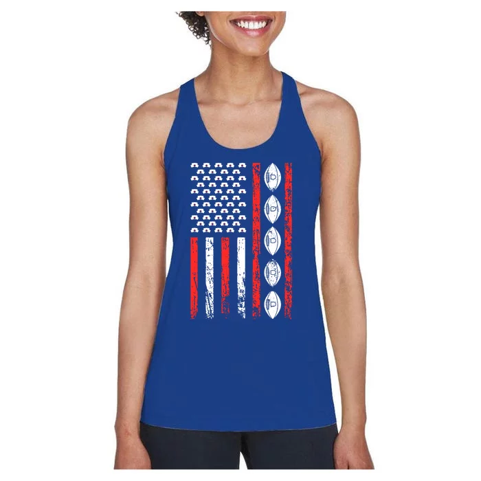 American Football Sports Flag National Nurses Day Gift Women's Racerback Tank