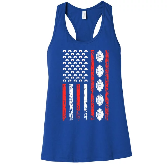 American Football Sports Flag National Nurses Day Gift Women's Racerback Tank