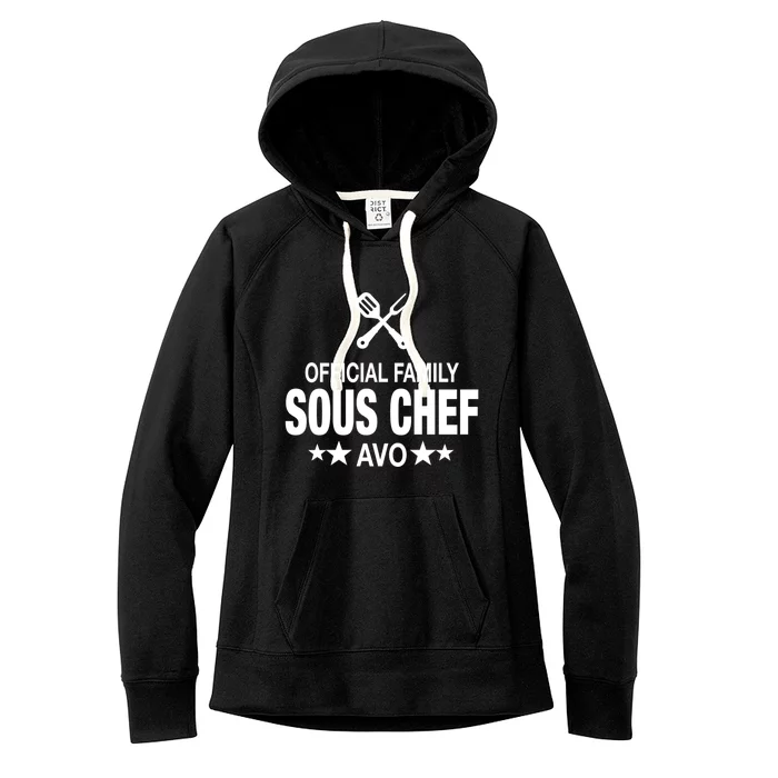 Avo Family Sous Chef Funny Cooking Avo Cute Gift Women's Fleece Hoodie