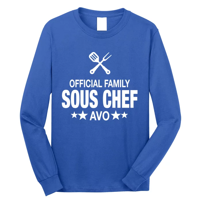 Avo Family Sous Chef Funny Cooking Avo Cute Gift Long Sleeve Shirt