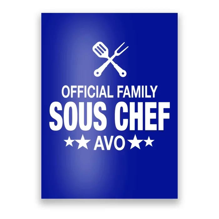 Avo Family Sous Chef Funny Cooking Avo Cute Gift Poster