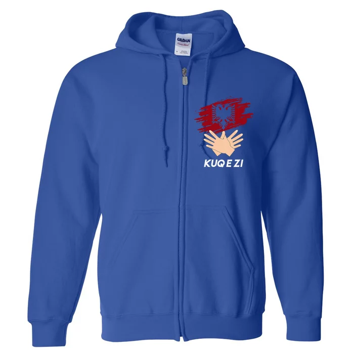 Albanian Flag Shqip Shqiponja Albanian Eagle Albania Full Zip Hoodie