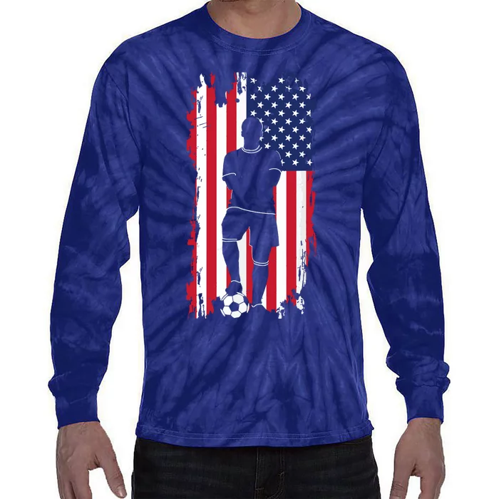 American Flag Soccer Apparel Soccer Tie-Dye Long Sleeve Shirt