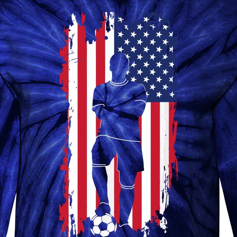 American Flag Soccer Apparel Soccer Tie-Dye Long Sleeve Shirt