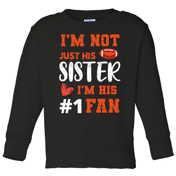 American Football Sister Football Fan Football Team Sports Toddler Long Sleeve Shirt