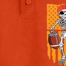 American Football Skeleton Halloween Boy Football Fan Dry Zone Grid Performance Polo