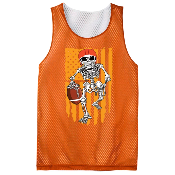 American Football Skeleton Halloween Boy Football Fan Mesh Reversible Basketball Jersey Tank