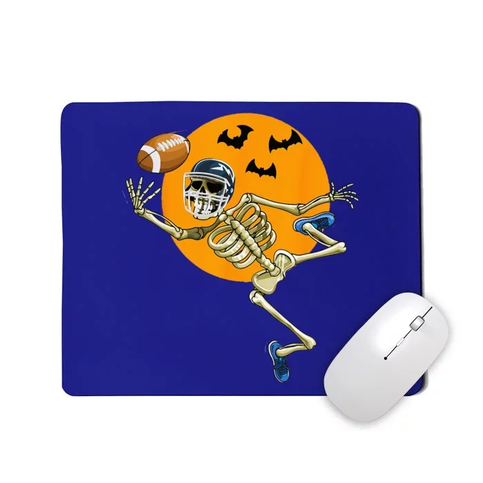 American Football Skeleton Halloween Football Fan Mousepad