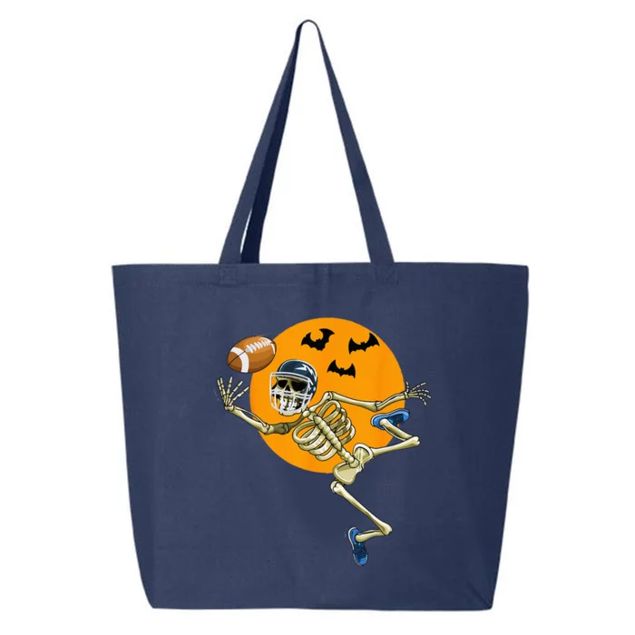 American Football Skeleton Halloween Football Fan 25L Jumbo Tote