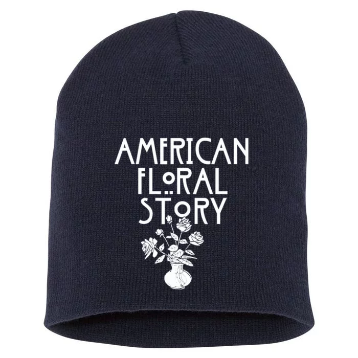 American Floral Story Halloween Florist Funny Horror Parody Short Acrylic Beanie