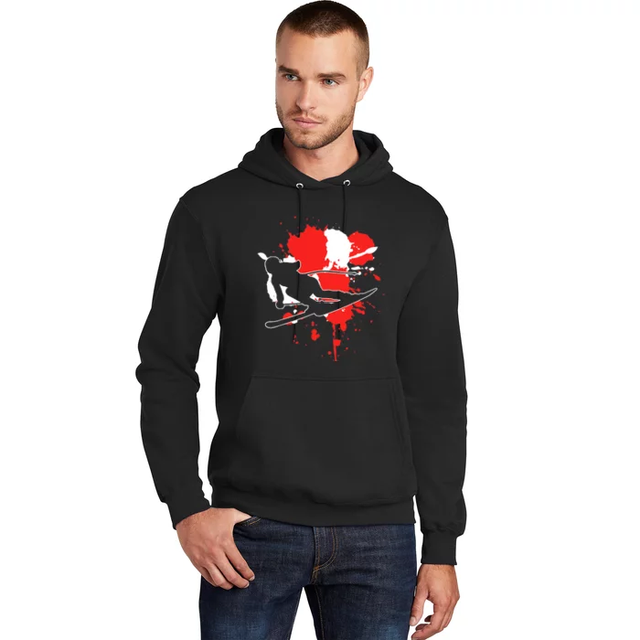 Austria Flag Skier Austrian Alpine Skiing Hoodie