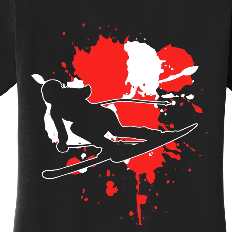 Austria Flag Skier Austrian Alpine Skiing Women's T-Shirt