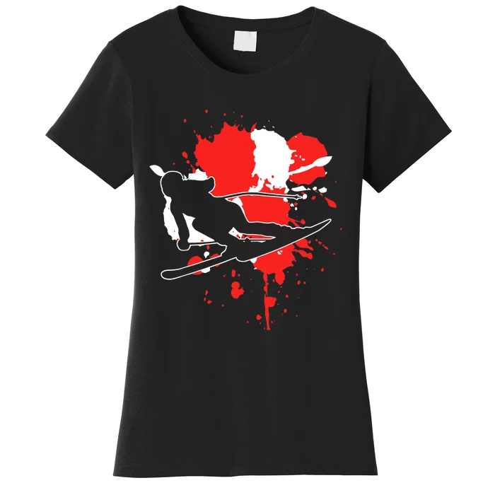 Austria Flag Skier Austrian Alpine Skiing Women's T-Shirt