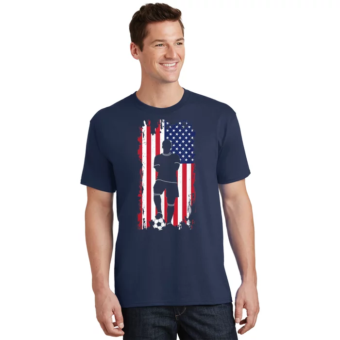 American Flag Soccer Apparel - Soccer T-Shirt