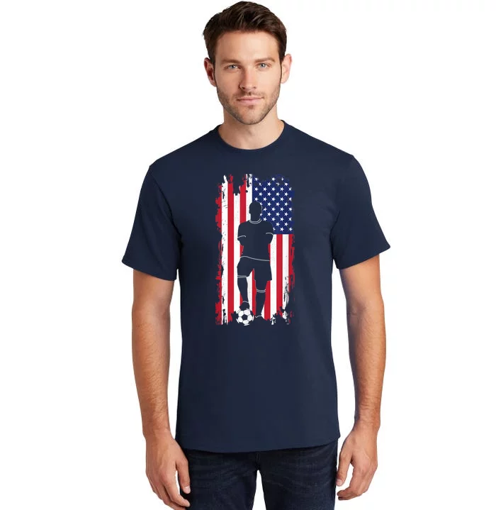 American Flag Soccer Apparel - Soccer Tall T-Shirt