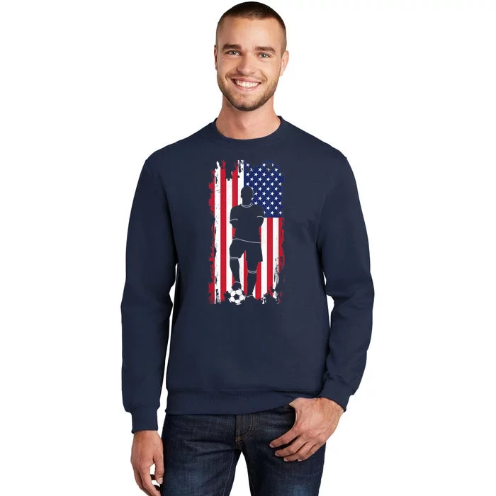 American Flag Soccer Apparel - Soccer Tall Sweatshirt