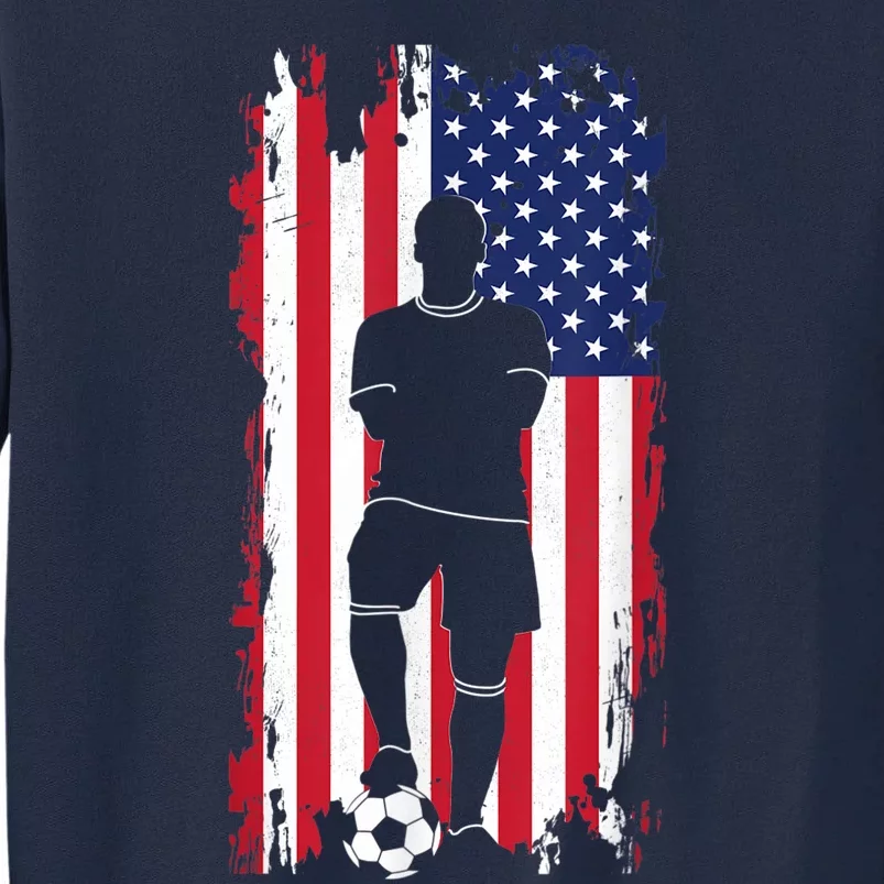 American Flag Soccer Apparel - Soccer Tall Sweatshirt