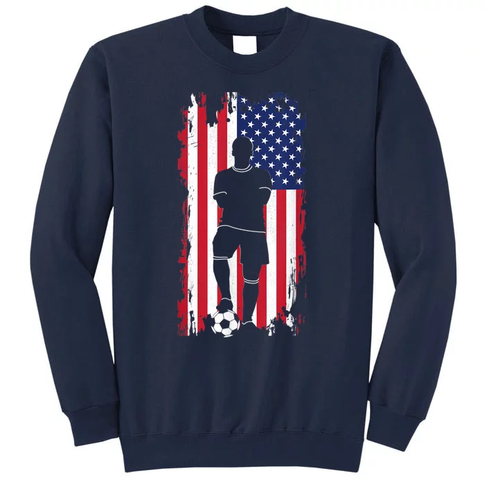 American Flag Soccer Apparel - Soccer Tall Sweatshirt