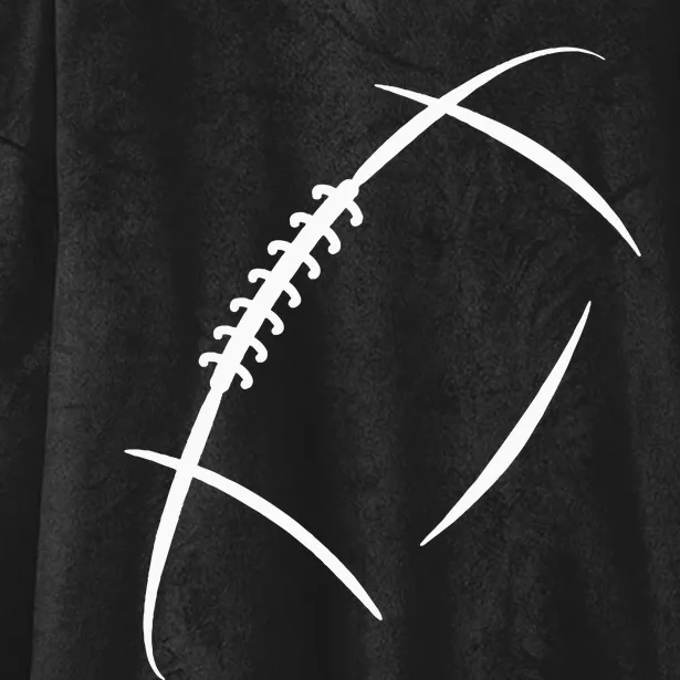 American Football Silhouette Football Hooded Wearable Blanket