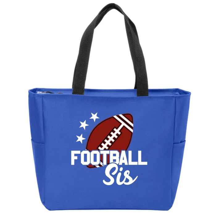 American Football Sis Gift Zip Tote Bag