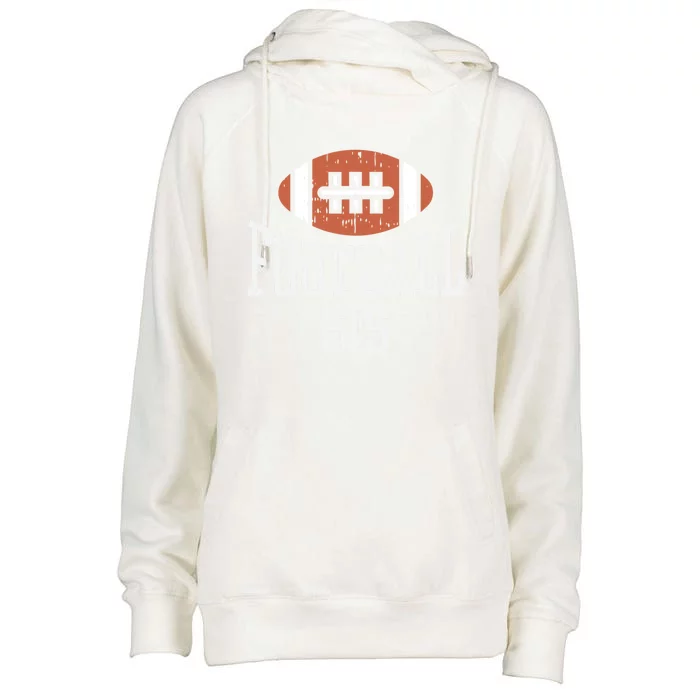 American Football Sis Vintage Gridiron Sports Lover Sister Cool Gift Womens Funnel Neck Pullover Hood