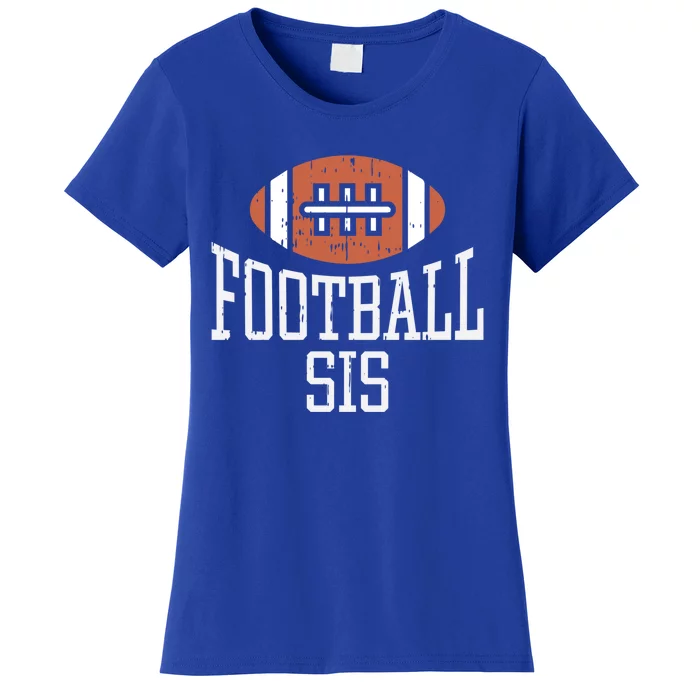 American Football Sis Vintage Gridiron Sports Lover Sister Cool Gift Women's T-Shirt