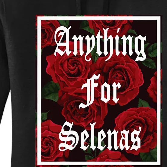 Anything For Selenas Red Roses Women's Pullover Hoodie