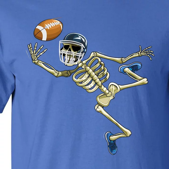 American Football Skeleton Halloween Football Fan Great Gift Tall T-Shirt