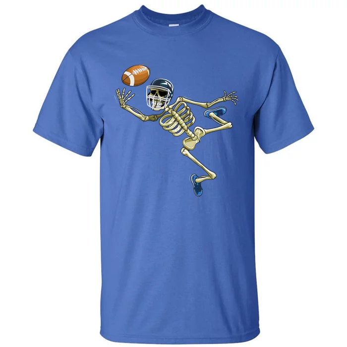 American Football Skeleton Halloween Football Fan Great Gift Tall T-Shirt