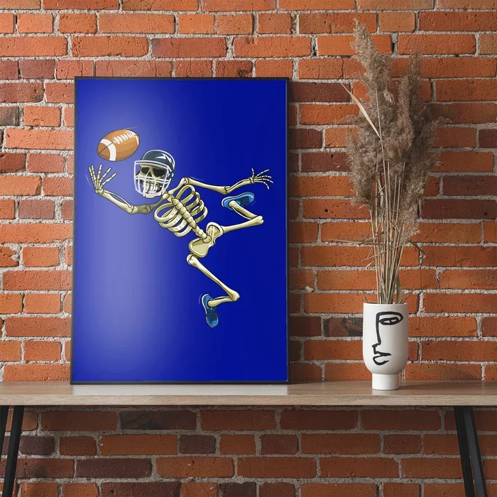 American Football Skeleton Halloween Football Fan Great Gift Poster