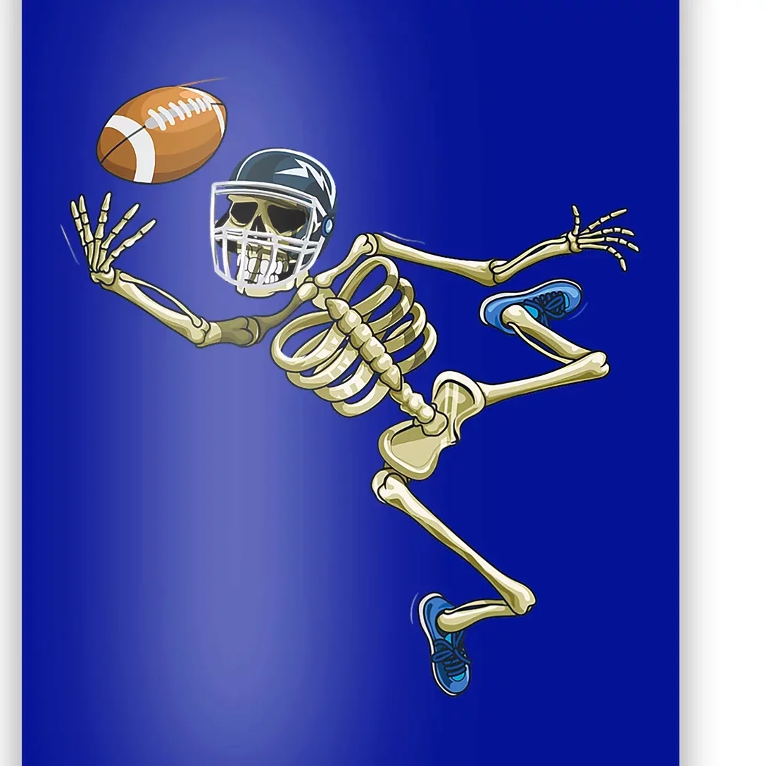 American Football Skeleton Halloween Football Fan Great Gift Poster