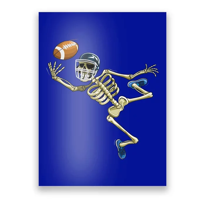 American Football Skeleton Halloween Football Fan Great Gift Poster