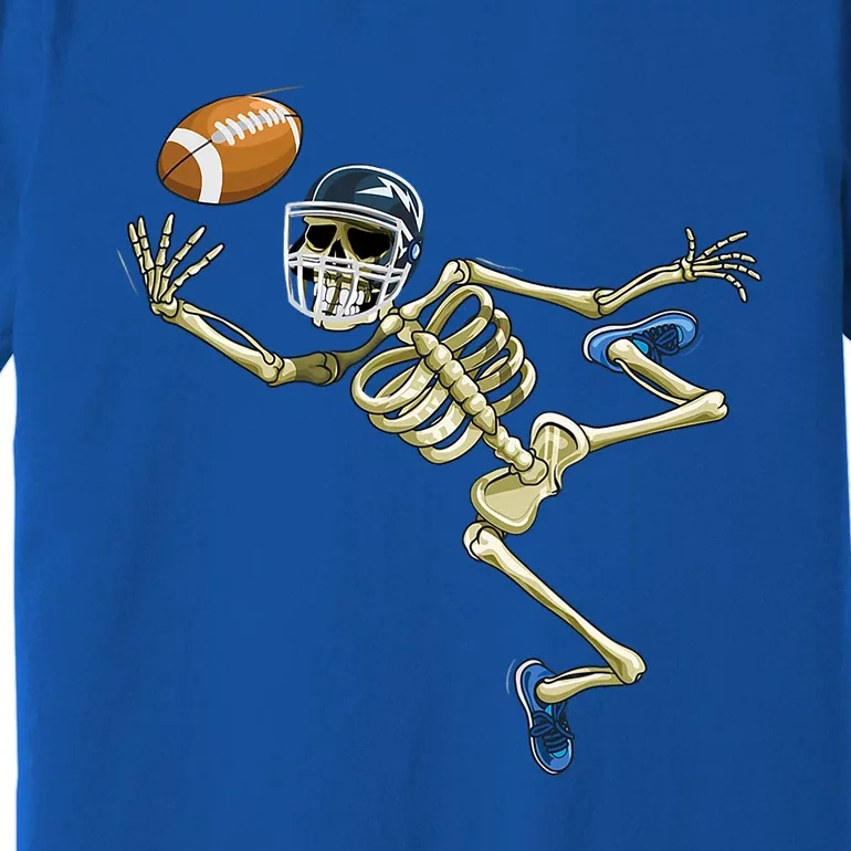 American Football Skeleton Halloween Football Fan Great Gift Premium T-Shirt