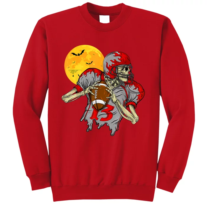 American Football Skeleton Halloween Football Fan Sweatshirt